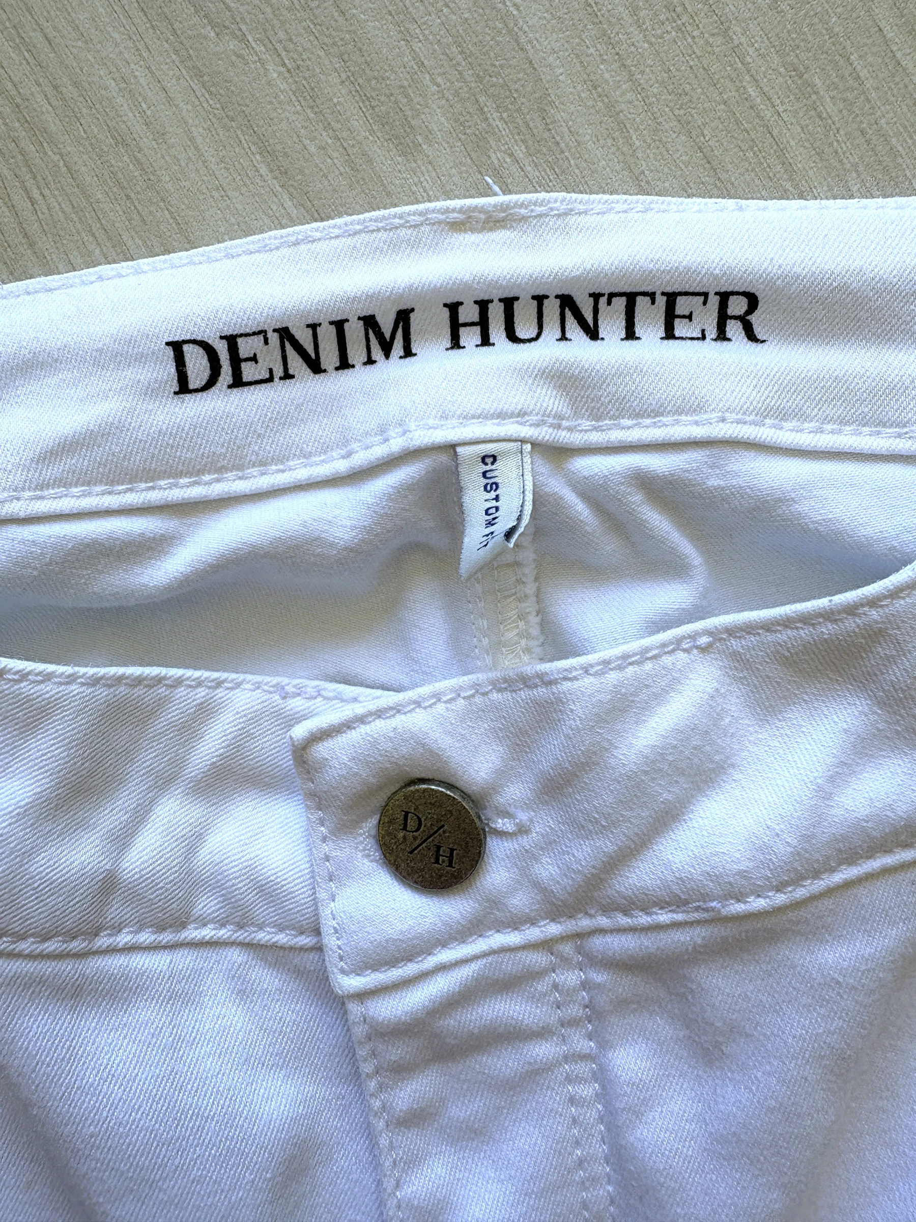 Jeans bootcut brancos Denim Hunter DH Aldo – tamanho 40 – 5 bolsos – stretch leve – photo 7